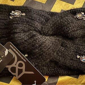 David and Young Black Crystal Embellished Headband